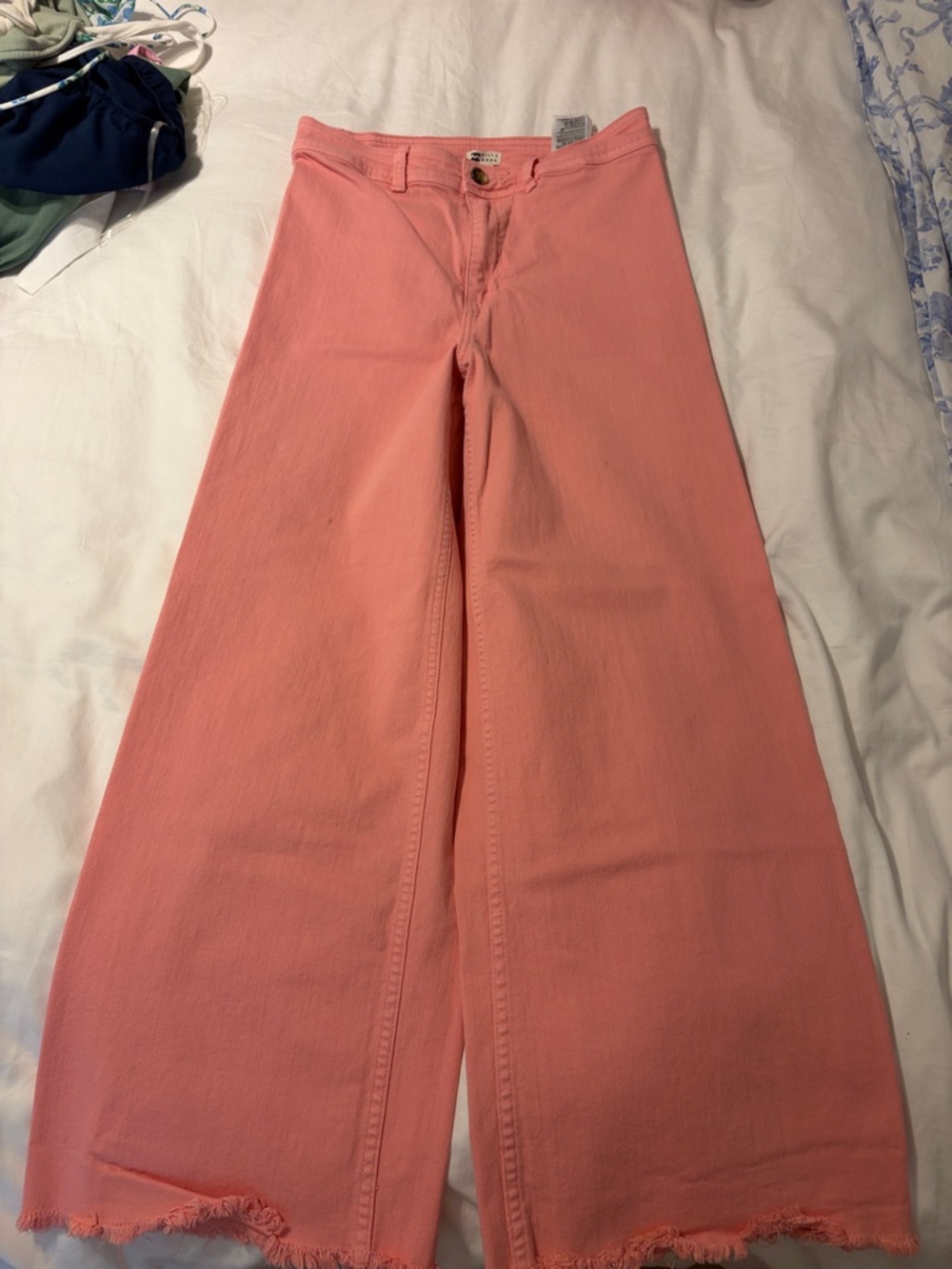Billabong Wide Leg Pants in Coral Pink